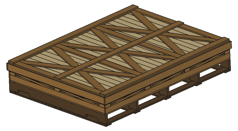 Pancake Artwork Flatbed — axonometric render