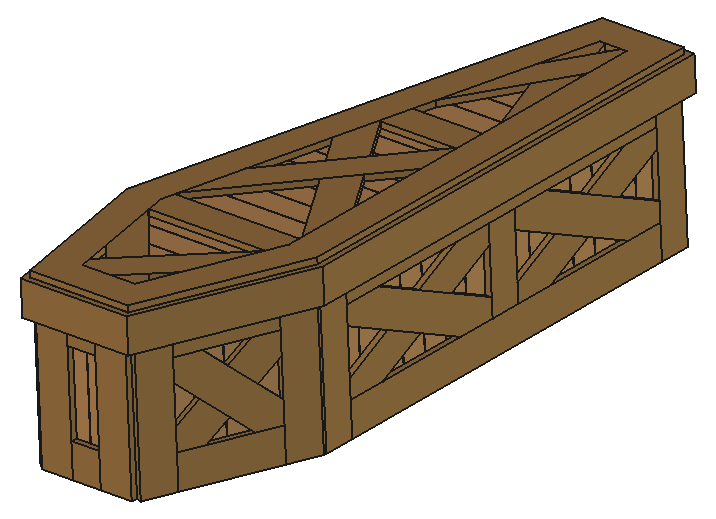Phoenix Scrap Coffin — axonometric render